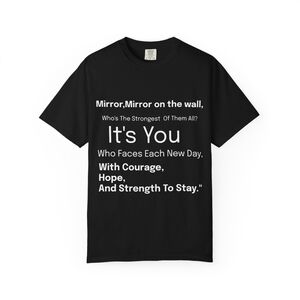 Black Graphic T-Shirt with Inspirational Quote
